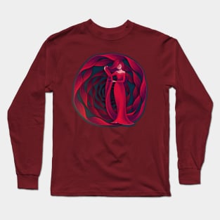 Crimson rose Long Sleeve T-Shirt